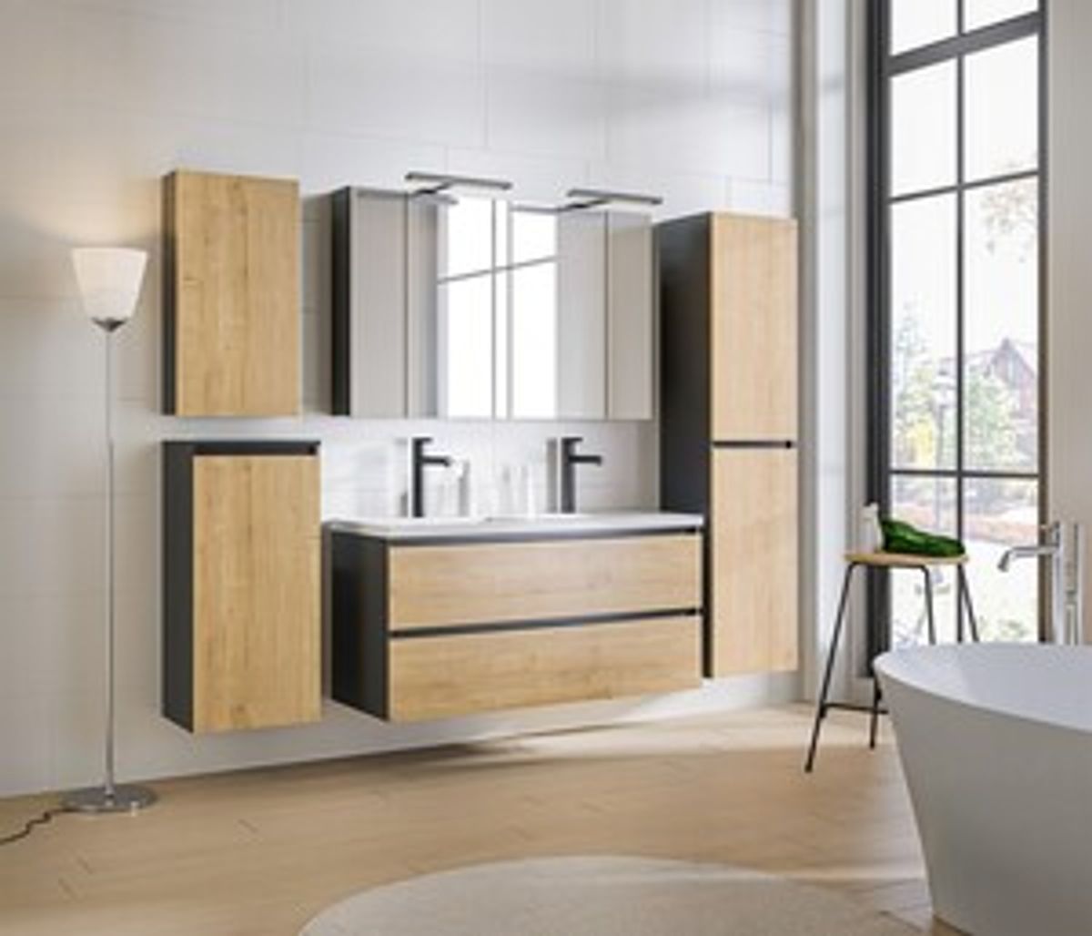 MONAKO GREY OAK VEGGSKAP